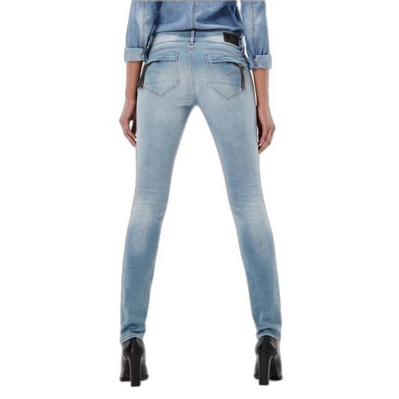 G-Star Midge Cody Skinny Jeans in Light Blue (Size 28 Tall) - Picture 2 of 13